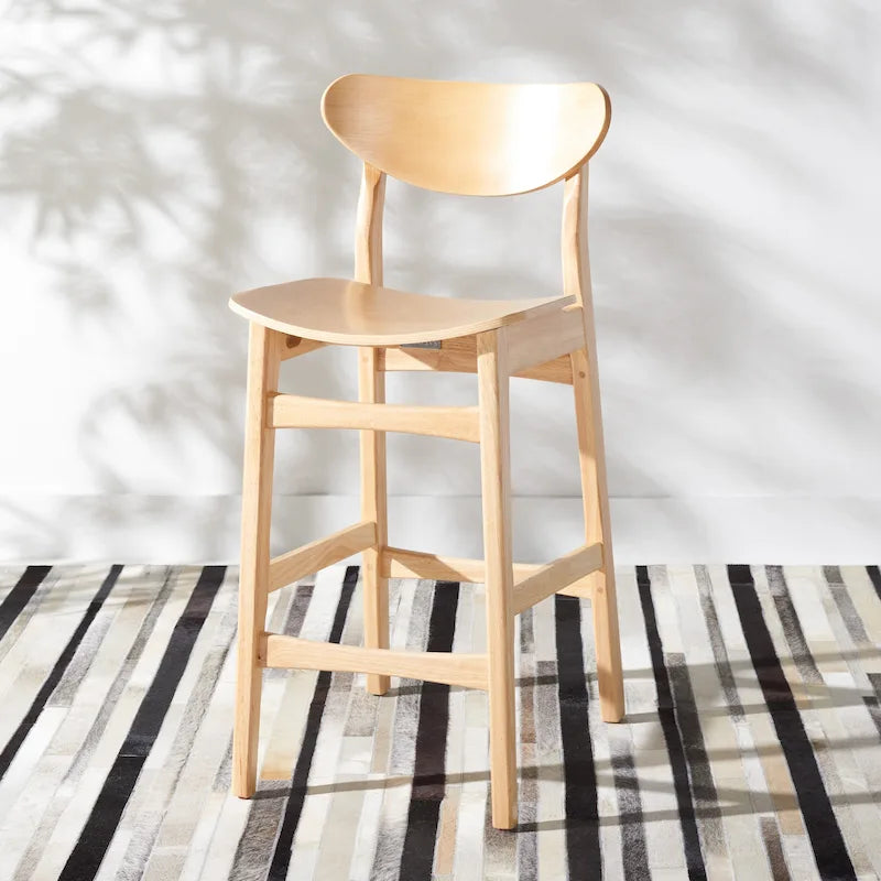 Mid-Century Counter Stool with Scandinavian Style
