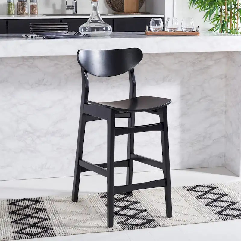 Mid-Century Counter Stool with Scandinavian Style