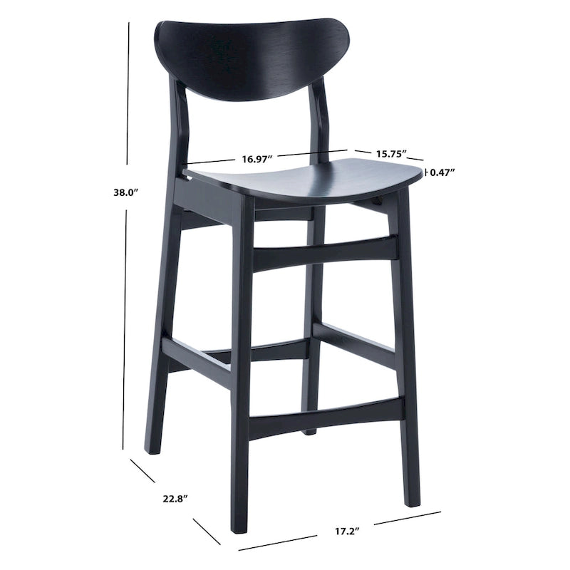 Mid-Century Counter Stool with Scandinavian Style
