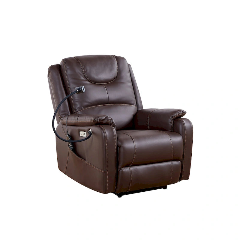 Zero-Gravity Power Recliner with Massage, Heat and USB Charging