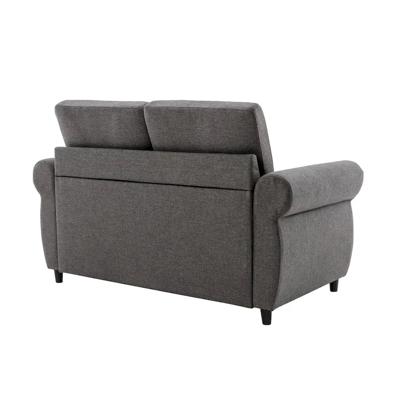 Pull-Out Loveseat Sleeper Sofa with Twin Memory Foam Mattress