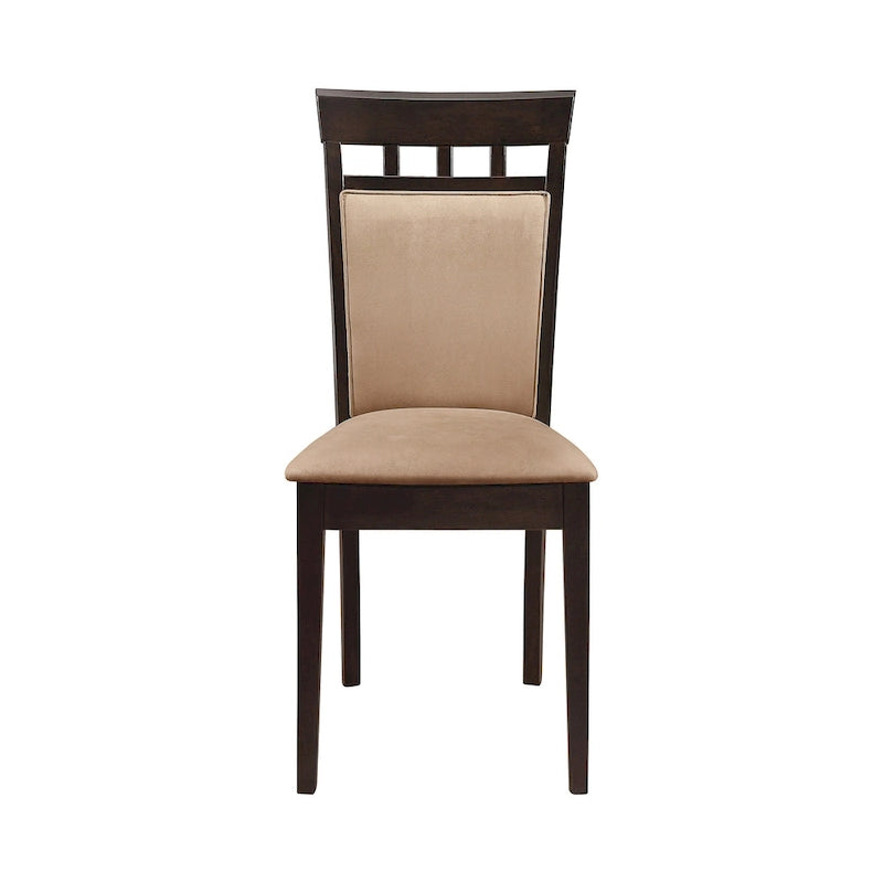 Alencon Beige and Cappuccino Upholstered Dining Chairs (Set of 6)