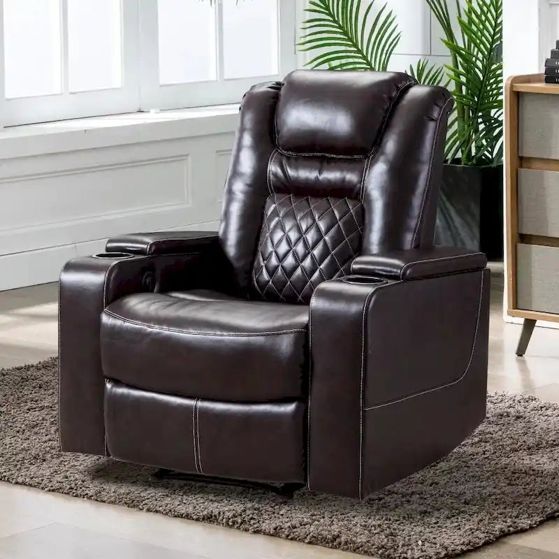 Power Recliner Chair with USB Ports and Cup Holders