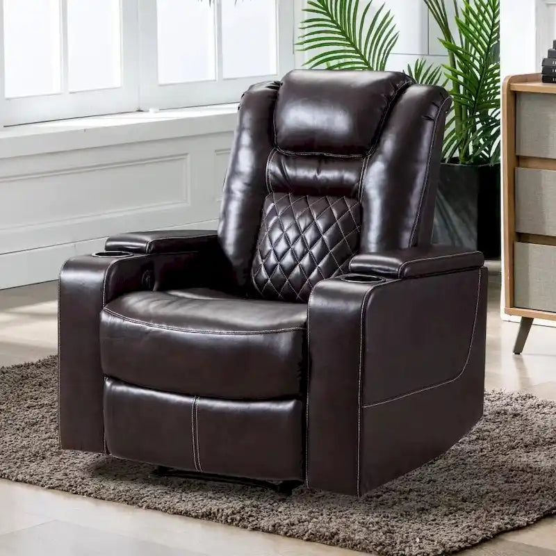 Power Recliner Chair with USB Ports and Cup Holders