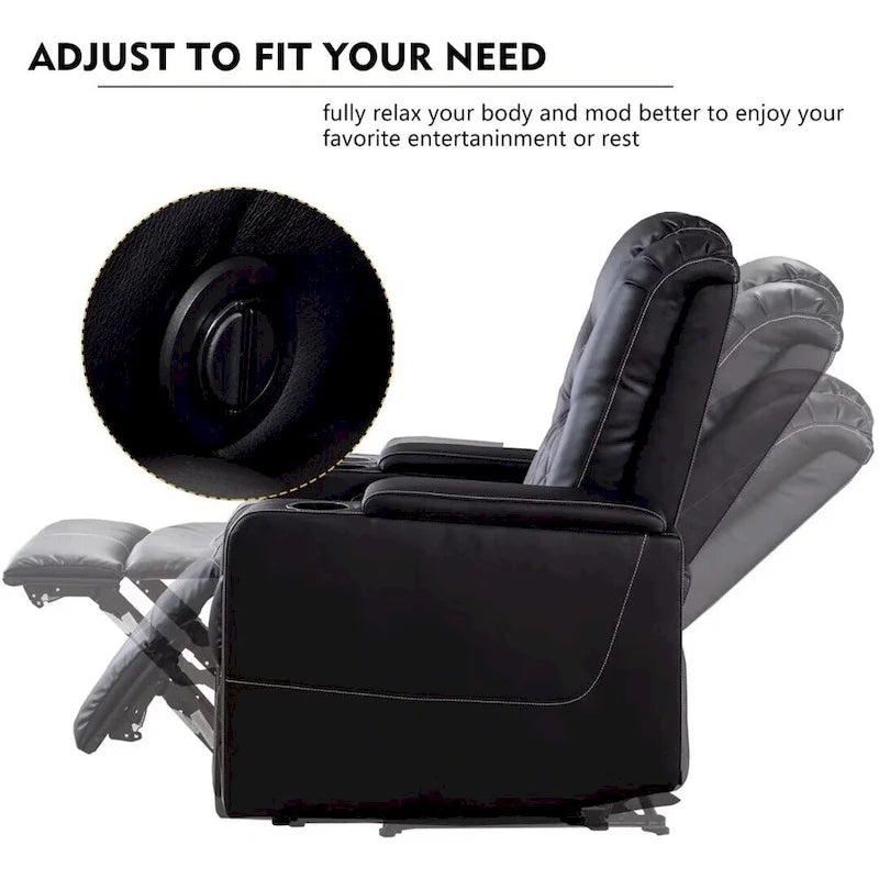 Power Recliner Chair with USB Ports and Cup Holders