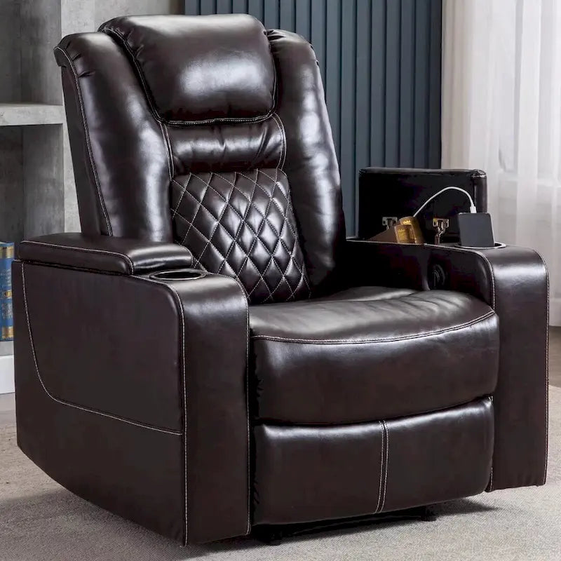 Power Recliner Chair with USB Ports and Cup Holders
