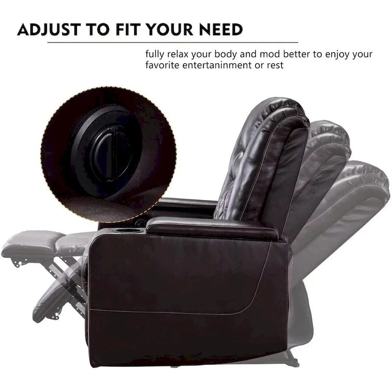Power Recliner Chair with USB Ports and Cup Holders