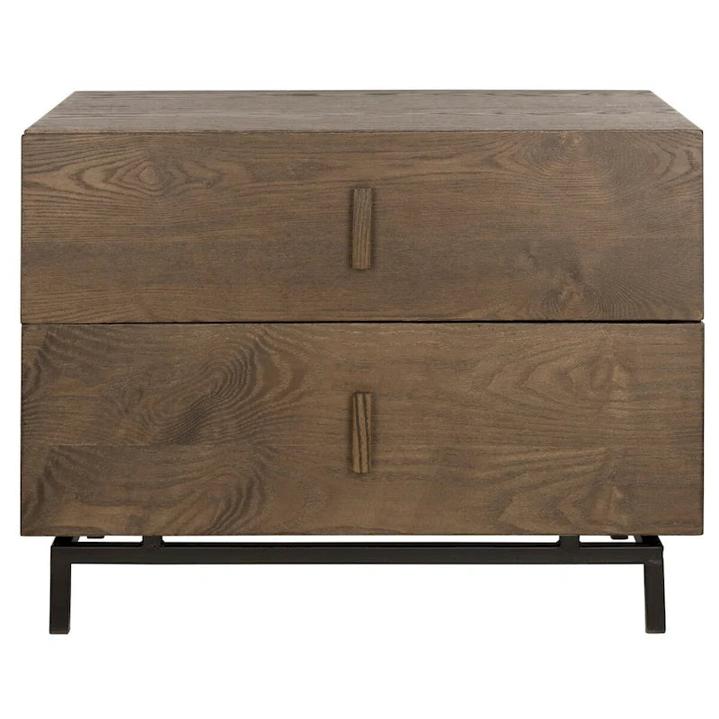Dark Brown and Black Storage Cabinet, 28 in