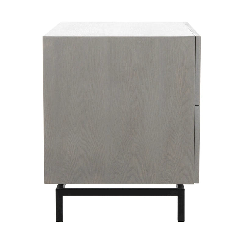 Dark Brown and Black Storage Cabinet, 28 in