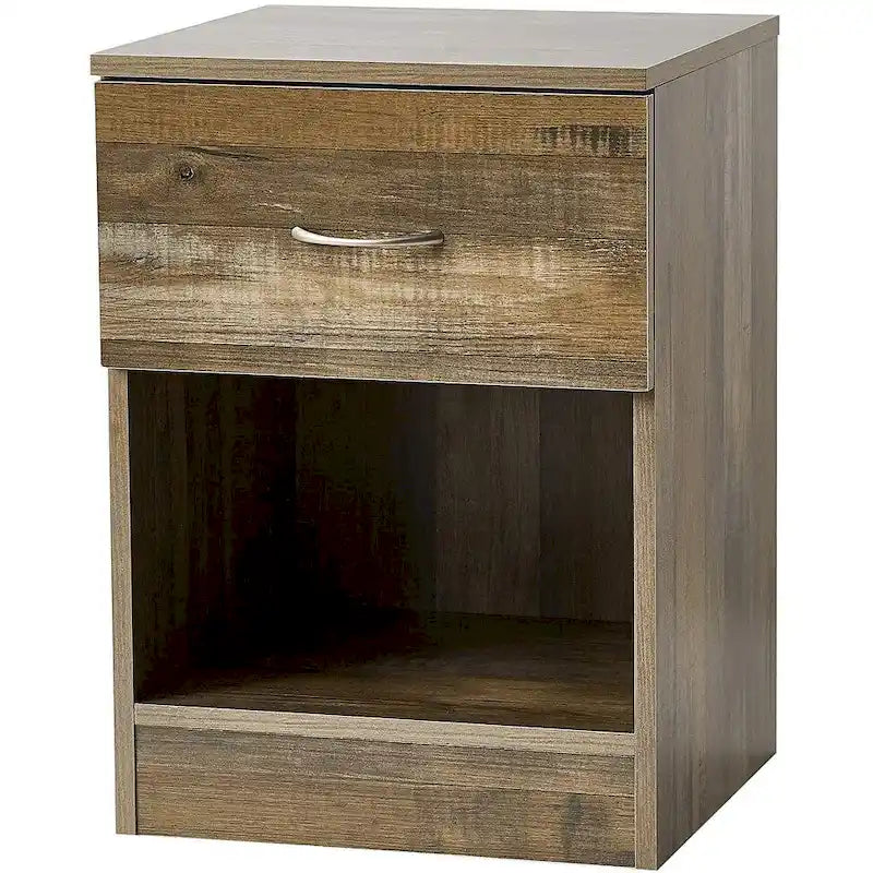 Slim Storage Table with Sliding Drawer and Open Shelf
