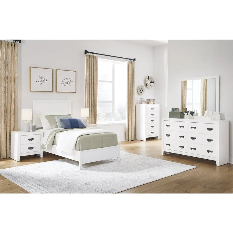 White Bedroom Dresser with Clean, Modern Style