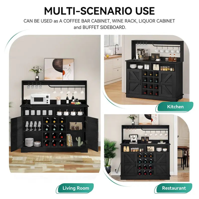 50 Farmhouse Coffee Bar Cabinet Wine Buffet Cabinet Kitchen Sideboard Buffet Cabinet