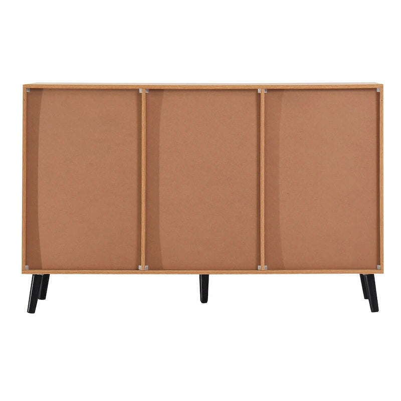 Wood Sideboard Buffet Cabinet with Storage, 3 Drawers & 2 Doors