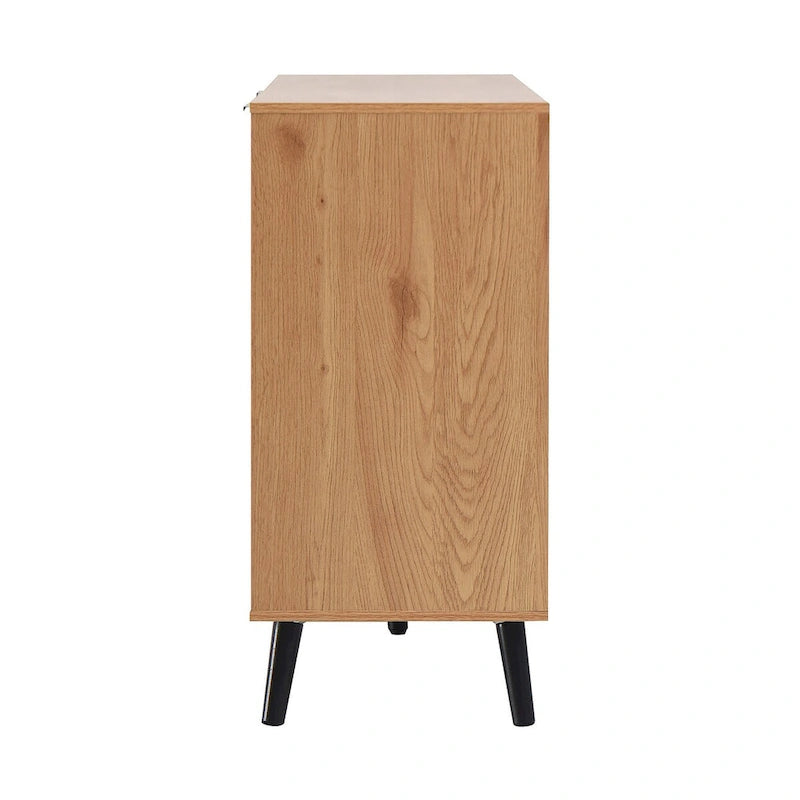 Wood Sideboard Buffet Cabinet with Storage, 3 Drawers & 2 Doors