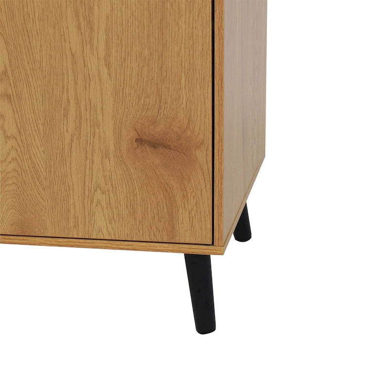 Wood Sideboard Buffet Cabinet with Storage, 3 Drawers & 2 Doors