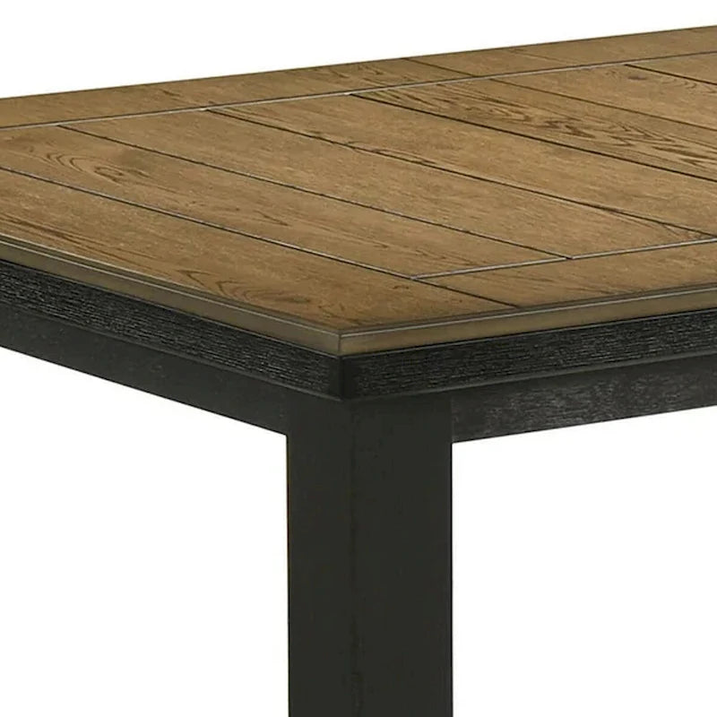 Extendable Counter-Height Dining Table, 60–78 in, Brown Wood