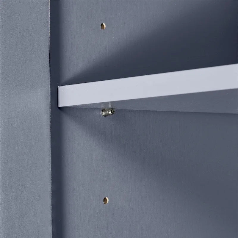 Tall and Wide Storage Cabinet with Doors for Bathroom, Three Drawers