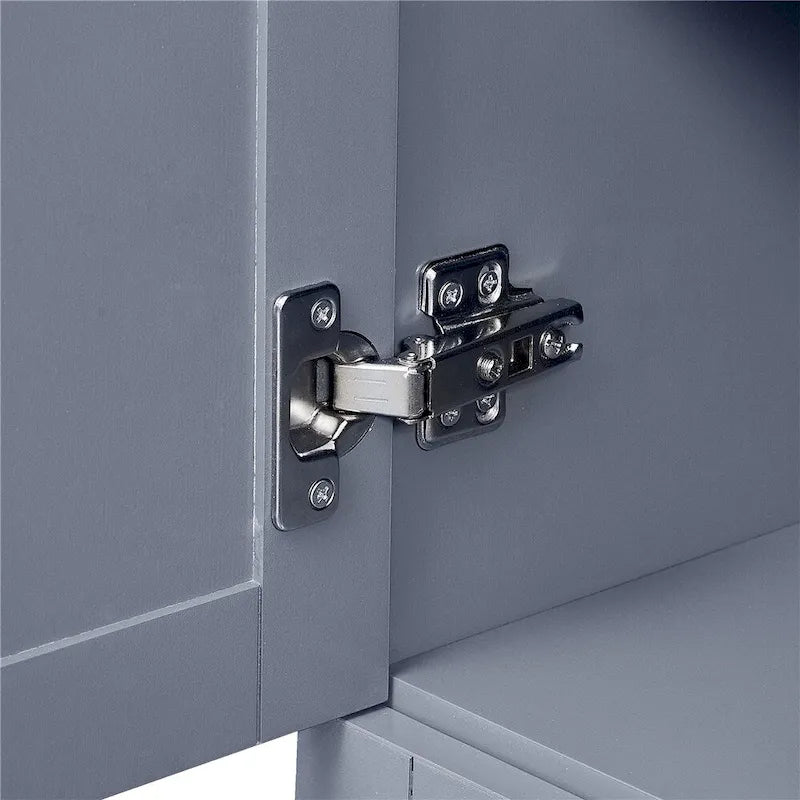 Tall and Wide Storage Cabinet with Doors for Bathroom, Three Drawers